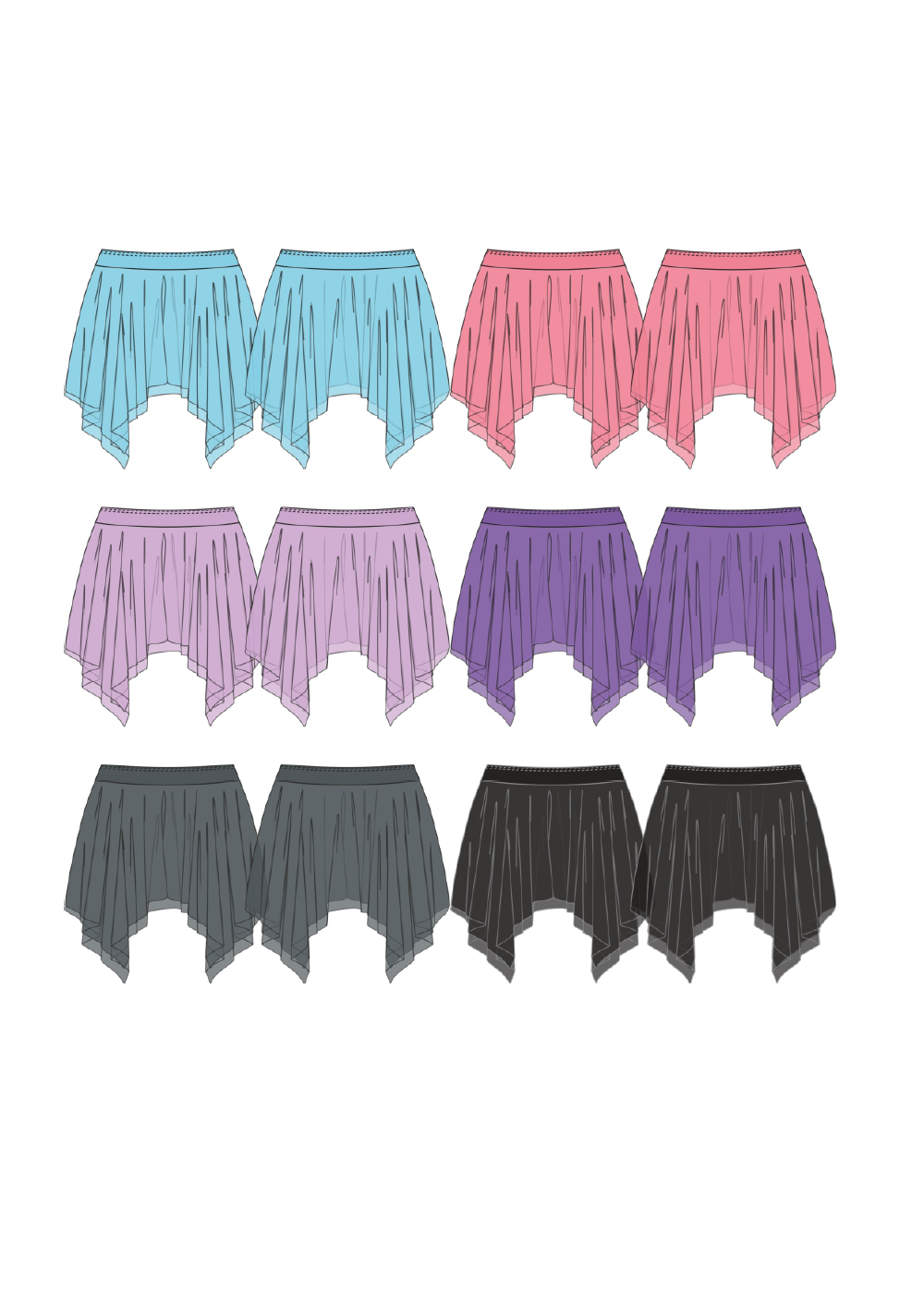 Falda DA3048 Mesh Skirt Grishko