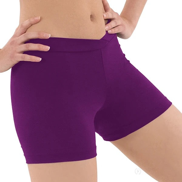 44329C - Short deportivo de microfibra para niña con cintura en V de Eurotard