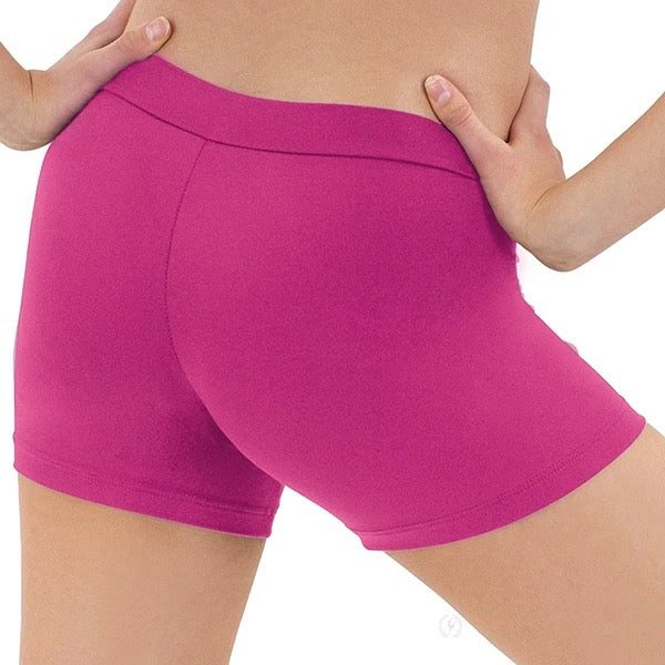 44329C - Short deportivo de microfibra para niña con cintura en V de Eurotard