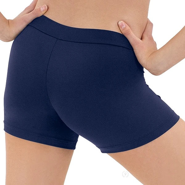 44329C - Short deportivo de microfibra para niña con cintura en V de Eurotard